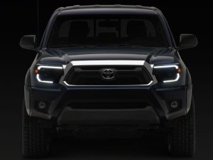 Toyota Tacoma LED Headlights - Raxiom - Axial Series Switchback Projector - Black - `12-`15