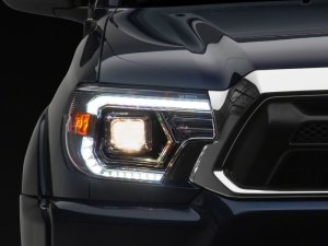 Toyota Tacoma LED Headlights - Raxiom - Switchback Projector - Chrome - `12-`15