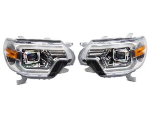 Toyota Tacoma LED Headlights - Raxiom - Switchback Projector - Chrome - `12-`15