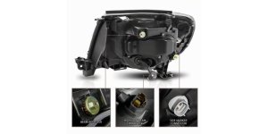 Toyota Tacoma LED Headlights - Raxiom - Switchback Projector - Black - `05-`11