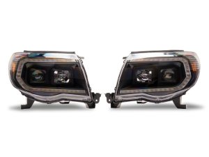 Toyota Tacoma LED Headlights - Raxiom - Switchback Projector - Black - `05-`11