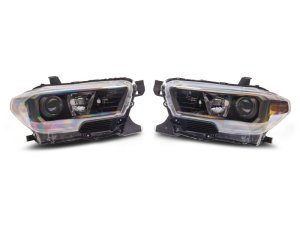 Toyota Tacoma LED Headlights - Raxiom - Axial Series OE Replacement - Black Housing - Clear Lens - `16-`23