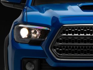 Toyota Tacoma LED Headlights - Raxiom - Axial Series OE Replacement - Black Housing - Clear Lens - `16-`23