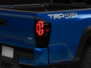 Toyota Tacoma LED Taillights - Raxiom - XW Series Sequential - Black Housing/ Smoked Lens - `16-`23
