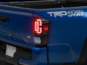 Toyota Tacoma LED Taillights - Raxiom - XW Series Sequential - Black Housing - Clear Lens - `16-`23
