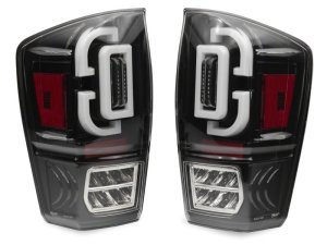 Toyota Tacoma LED Taillights - Raxiom - XW Series Sequential - Black Housing - Clear Lens - `16-`23