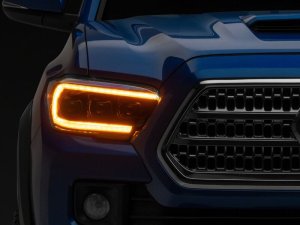 Toyota Tacoma LED Headlights - Raxiom - CXR Series V2 - Black Housing, Clear Lens - `16-`23