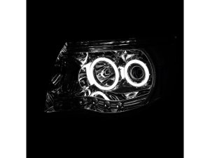 Toyota Tacoma LED Headlights - Raxiom - Halo Projector, Chrome Housing, Clear Lens - Super White - `05-`09
