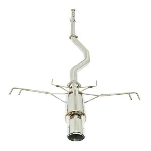 Honda Civic Type R Performance Exhaust - Remark - Cat Back Non Resonated Spec I w/Single Carbon Fiber Tip Cover - `17-`27 Honda Civic Type R Performance Exhaust - Remark - Cat Back Non Resonated Spec I w/Single Carbon Fiber Tip Cover - `17-`27