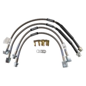 Chevrolet Corvette Z06 Brake Line Kit - Russell - Stainless Steel Braided Hose, Zinc Plated Fittings - `06-`12 Chevrolet Corvette Z06 Brake Line Kit - Russell - Stainless Steel Braided Hose, Zinc Plated Fittings - `06-`12