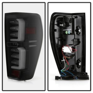 GMC Sierra LED Tail Lights - Rear - SPYDER - Incandescent Bulb Model - Black Smoke - `19-`20