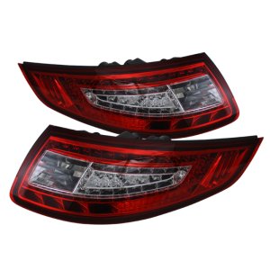 Porsche 911 997 Tail Lights - Rear - SPYDER - xTune LED - Red/Clear - `05-`08 Porsche 911 997 Tail Lights - Rear - SPYDER - xTune LED - Red/Clear - `05-`08