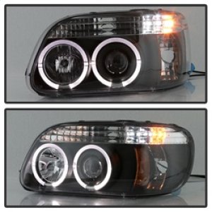 Ford Explorer Headlight Set - SPYDER - Halo Projector - Black - `95-`01 Ford Explorer Headlight Set - SPYDER - Halo Projector - Black - `95-`01