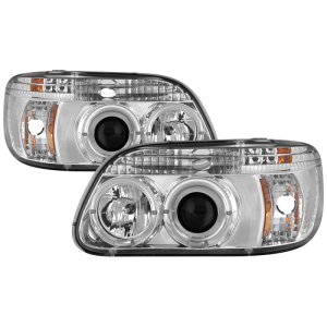 Ford Explorer Headlights - SPYDER - LED Halo - Chrome - Chrome - `95-`01 Ford Explorer Headlights - SPYDER - LED Halo - Chrome - Chrome - `95-`01