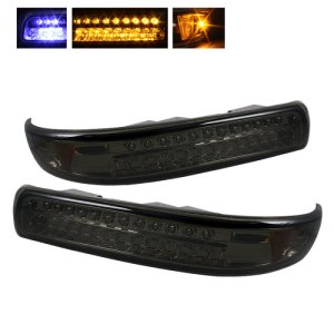 Chevrolet Silverado Bumper Lights - Front - SPYDER - xTune LED Amber, Smoke Lens - Smoke - `99-`02
