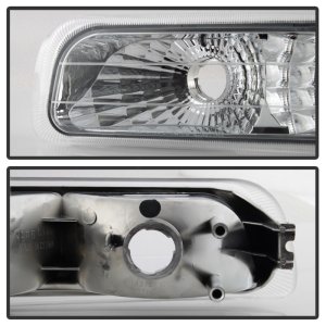 Chevrolet Tahoe Headlights + Bumper Lights - Front - SPYDER - xTune Amber Crystal, Chrome Housing - Chrome/Amber - `00-`06