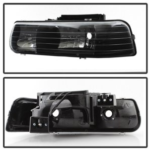 Chevrolet Tahoe Headlights - Front - SPYDER - xTune Crystal, Amber - Black - `00-`06