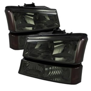 Chevrolet Silverado 2500 HD Headlights + Bumper Lights - Front - SPYDER - xTune Crystal with Amber Bumper Lights - Smoke - `03-`06