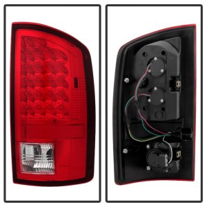 Dodge Ram 2500 Tail Lights - Rear - SPYDER - xTune LED, Plug-and-Play - Red/Clear Lens, Black Housing - `03-`06