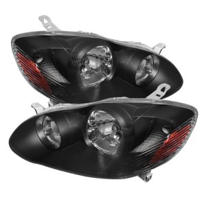 Toyota Corolla Headlights - SPYDER - xTune Crystal - Black - `03-`06 Toyota Corolla Headlights - SPYDER - xTune Crystal - Black - `03-`06