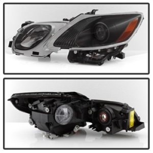 Lexus GS Projector Headlights - SPYDER - XTune with AFS HID Fit and Factory Headlight Washer - Black - `06-`11
