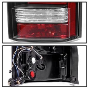 Land Rover LR4 Tail Lights - Rear - SPYDER - Light Bar LED - Black - `10-`14
