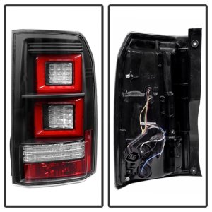 Land Rover LR4 Tail Lights - Rear - SPYDER - Light Bar LED - Black - `10-`14