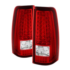 Chevrolet Silverado 1500 Tail Lights - Rear - SPYDER - xTune Version 2 LED - Red Clear - `99-`02