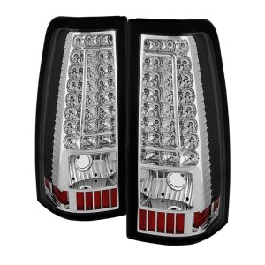 Chevrolet Silverado 3500 Tail Lights - Rear - SPYDER - xTune C-Shape LED - Chrome - `03-`06