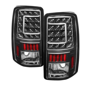 GMC Yukon Tail Lights - Rear - SPYDER - xTune Version 2 C-Shape LED - Black - `01-`06