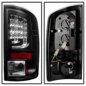 Dodge Ram LED Tail Lights - SPYDER - Version 2 - Black - `02-`06