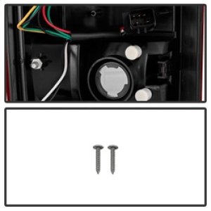 Dodge Ram 1500 LED Tail Lights - SPYDER - Version 2 - Red Clear - `02-`06