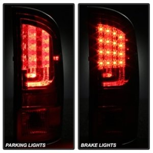 Dodge Ram 1500 LED Tail Lights - SPYDER - Version 2 - Red Clear - `02-`06