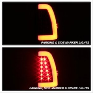 Ford F150 Styleside Tail Lights - SPYDER - xTune Light Bar LED - Black - `97-`03