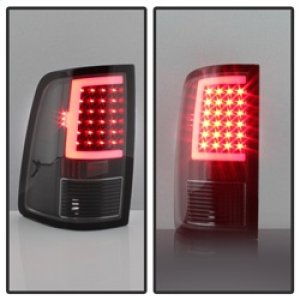 Dodge Ram 1500 Tail Lights - SPYDER - xTune Light Bar LED, Incandescent Model - Black - `09-`18