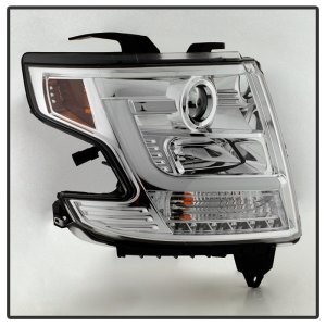 Chevrolet Tahoe Headlights - SPYDER - DRL LED Projector - Chrome - `15-`16