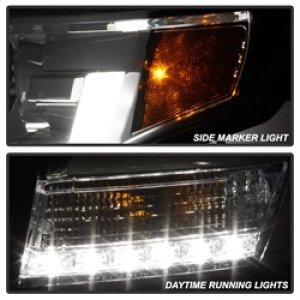 Chevrolet Tahoe Headlights - SPYDER - DRL LED Projector - Chrome - `15-`16