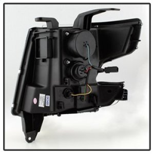 Chevrolet Tahoe Headlight Set - SPYDER - DRL LED Projector Headlights - Black - `15-`16