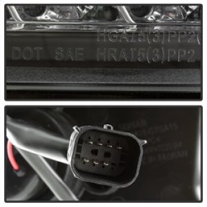 Chevrolet Tahoe Headlight Set - SPYDER - DRL LED Projector Headlights - Black - `15-`16