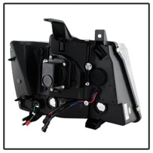 Chevrolet Tahoe Headlights - SPYDER - Projector Version 2 Light Bar DRL - Black - `07-`14