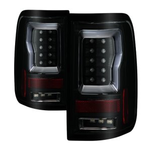 Ford F150 Tail Lights - SPYDER - LED, Version 2 - Black Smoke - `04-`08
