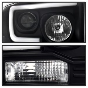Ford F250 Headlights - SPYDER - Projector Light Bar - Black - `05-`07