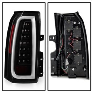 Chevrolet Suburban LED Tail Lights - SPYDER - Light Bar - Black - `15-`17