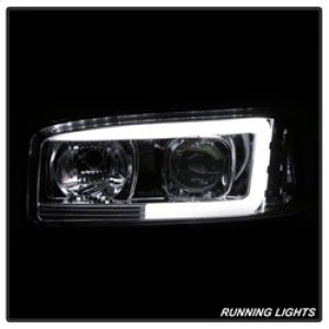 GMC Sierra 2500 Headlights - SPYDER - V2 Projector Headlights - DRL - Chrome - `99-`06