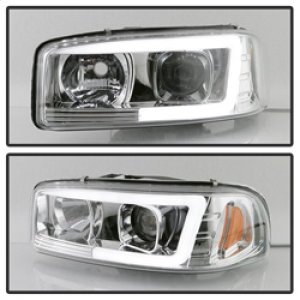 GMC Sierra 3500 Headlights - SPYDER - V2 Projector Headlights - DRL - Chrome - `99-`06
