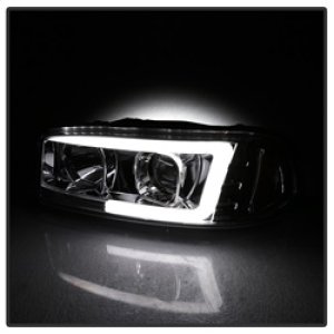 GMC Sierra 3500 Headlights - SPYDER - V2 Projector Headlights - DRL - Chrome - `99-`06