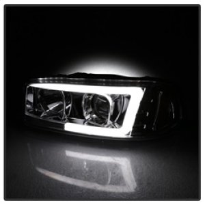 GMC Sierra 3500 Headlights - SPYDER - V2 Projector Headlights - DRL - Chrome - `99-`06