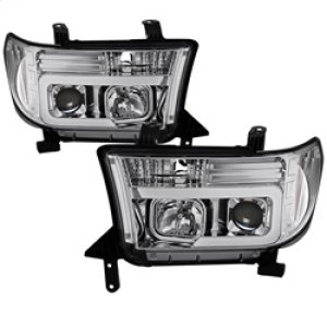 Toyota Tundra Headlight Set - SPYDER - Version 2 - Light Bar DRL - Projector - Chrome - `07-`13 Toyota Tundra Headlight Set - SPYDER - Version 2 - Light Bar DRL - Projector - Chrome - `07-`13