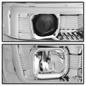 Ford F-250 Super Duty Headlights - SPYDER - Version 2 - Light Bar DRL - Chrome - `08-`10