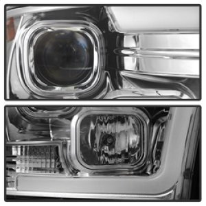 Dodge Ram 1500 Headlights - SPYDER - Projector - Version 2 - Light Bar DRL - Halogen - Chrome - `09-`16